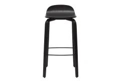 Miliboo Tabouret De Bar-Tabourets de bar vintage bois noir H68 cm (lot de 2) OBRA