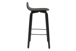 Miliboo Tabouret De Bar-Tabourets de bar vintage bois noir H68 cm (lot de 2) OBRA