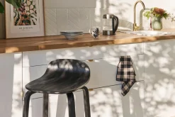 Miliboo Tabouret De Bar-Tabourets de bar vintage bois noir H68 cm (lot de 2) OBRA