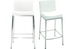 Miliboo Tabouret De Bar-Tabourets design blanc H66 cm (lot de 2) EPSILON