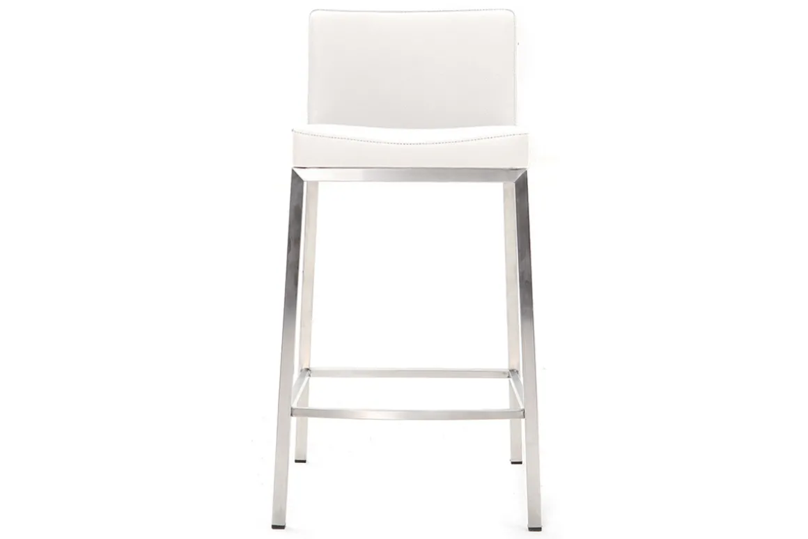 Miliboo Tabouret De Bar-Tabourets design blanc H66 cm (lot de 2) EPSILON