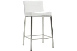 Miliboo Tabouret De Bar-Tabourets design blanc H66 cm (lot de 2) EPSILON