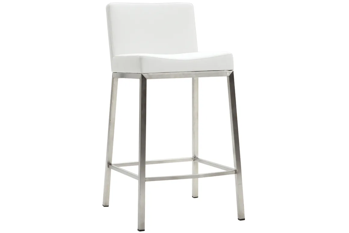 Miliboo Tabouret De Bar-Tabourets design blanc H66 cm (lot de 2) EPSILON