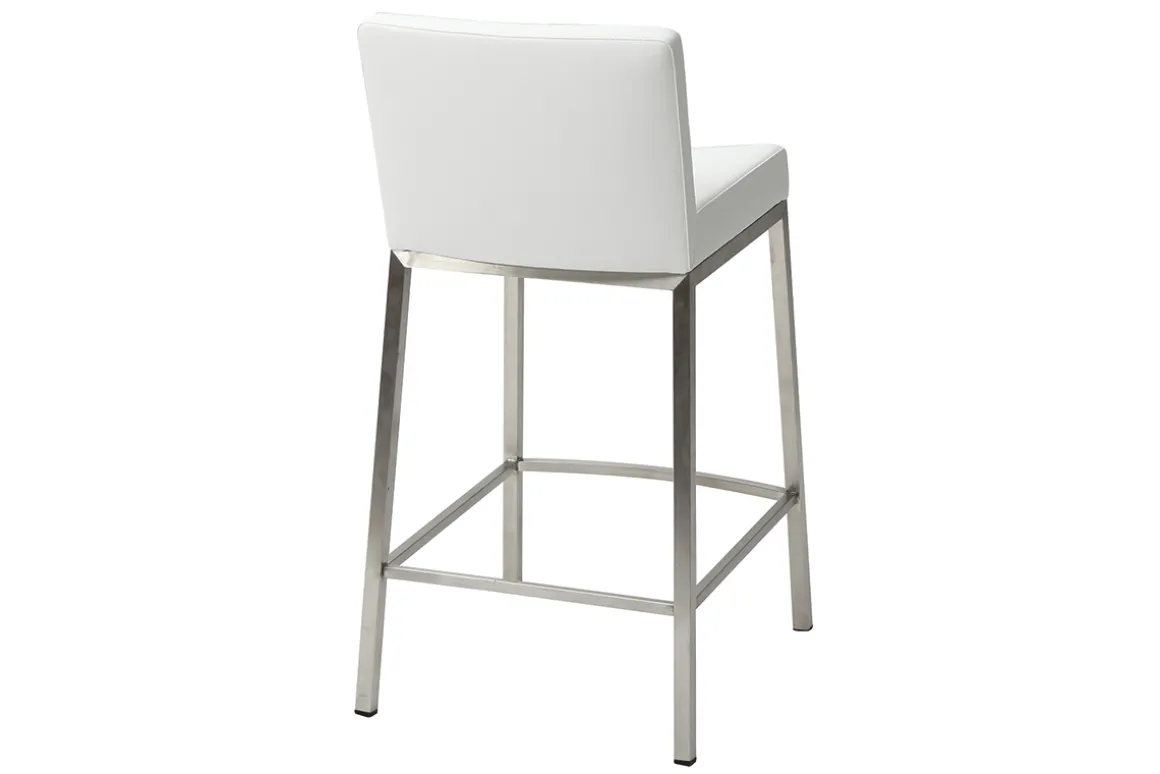Miliboo Tabouret De Bar-Tabourets design blanc H66 cm (lot de 2) EPSILON