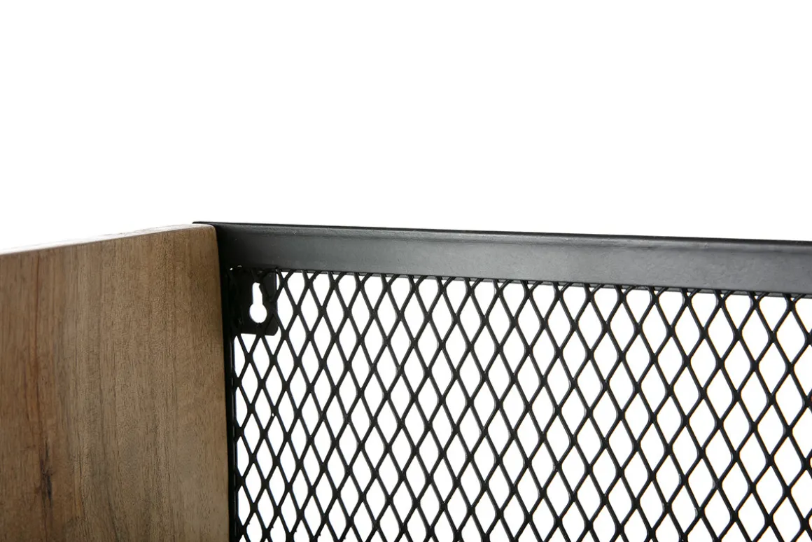 Miliboo Bibliothèque Et Étagère|Bibliothèque Et Étagère-Étagère murale industrielle en bois manguier massif et métal noir L60 cm RACK