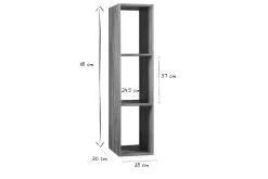 Miliboo Bibliothèque Et Étagère|Bibliothèque Et Étagère-Étagère murale industrielle en bois manguier massif L28 cm YPSTER