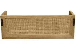 Miliboo Etagère Murale-Étagère tablette murale en bois manguier massif et cannage rotin L60 cm ACANGE