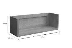 Miliboo Etagère Murale-Étagère tablette murale en bois manguier massif et cannage rotin L60 cm ACANGE