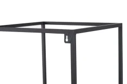 Miliboo Etagère Murale-Étagères murales carrées en métal noir et bois manguier massif (lot de 3) YPSTER