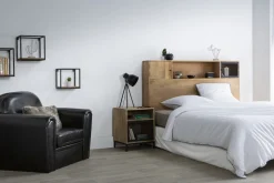 Miliboo Etagère Murale-Étagères murales carrées en métal noir et bois manguier massif (lot de 3) YPSTER