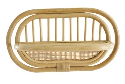 Miliboo Table De Chevet|Etagère Murale-Étagères murales en rotin et cannage L45 cm (lot de 2) SYBILLE