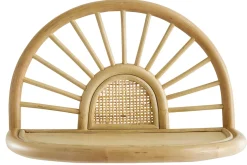 Miliboo Table De Chevet|Etagère Murale-Étagères murales en rotin naturel et cannage L40 cm (lot de 2) BOW