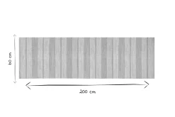 Miliboo Tapis-Tapis de couloir en coton jaune et beige 60 x 200 cm CABOURG