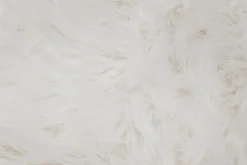 Miliboo Tapis-Tapis descente de lit imitation fourrure blanche 60 x 90 cm MEGEVE