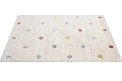 Miliboo Accessoire & Déco Enfant|Tapis-Tapis enfant en coton beige motif pois multicolore 100 x 150 cm DADA
