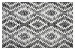 Miliboo Tapis-Tapis ethnique motif losange gris noir intérieur extérieur 150 x 220 cm PIXO