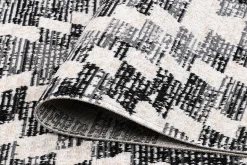 Miliboo Tapis-Tapis ethnique motif losange gris noir intérieur extérieur 150 x 220 cm PIXO