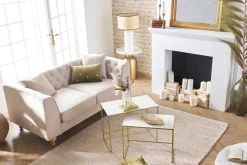 Miliboo Tapis-Tapis rectangulaire beige en jute et coton tissés L140 x L200 EFFIA