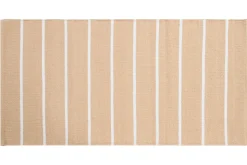 Miliboo Tapis-Tapis rectangulaire rayé beige et blanc 60 x 180 cm LANZA