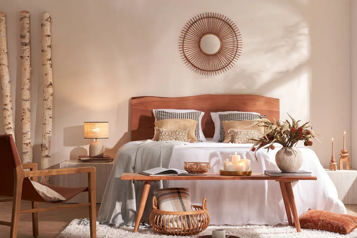 Miliboo Tête De Lit-Tête de lit à poser en bois massif L160 cm BOHEMIAN