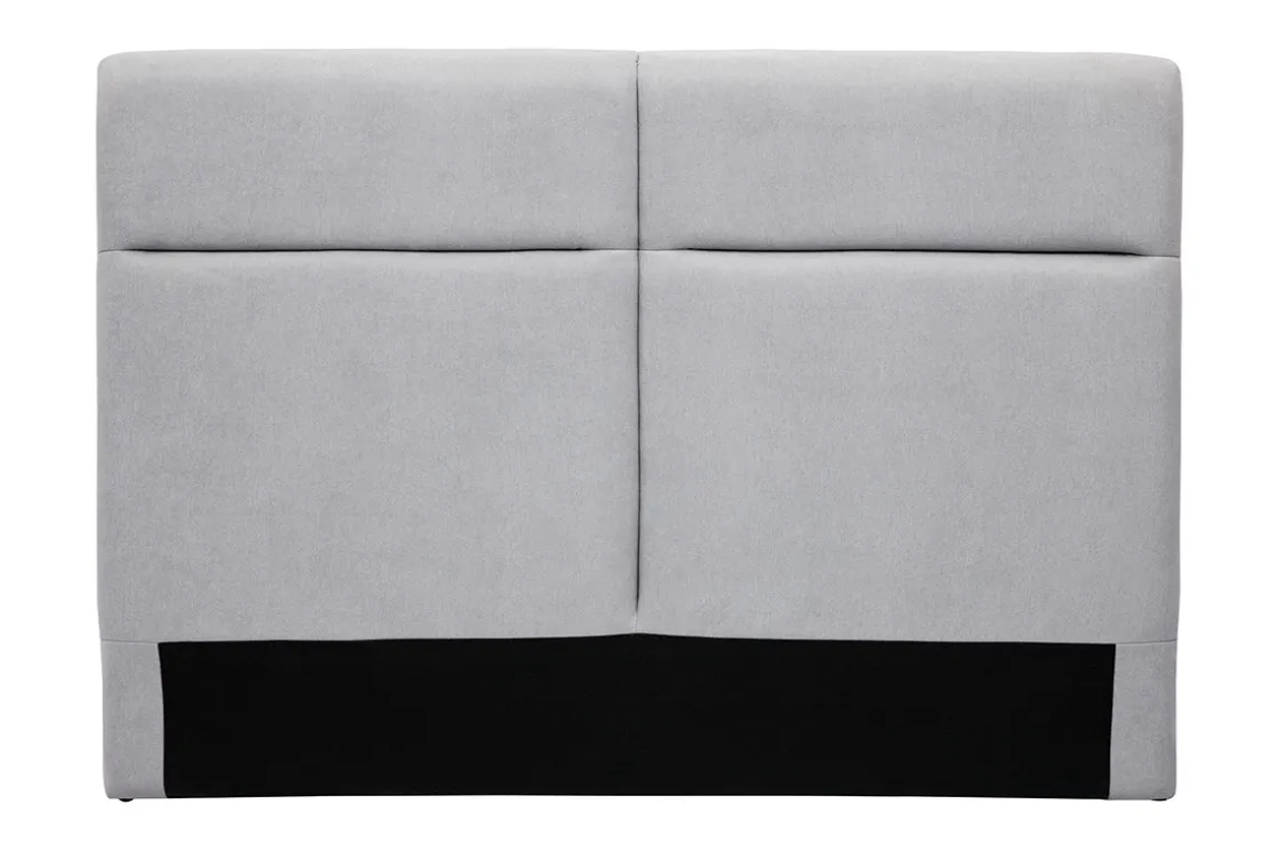 Miliboo Tête De Lit-Tête de lit à poser en tissu effet velours gris L164 cm CHELSEA