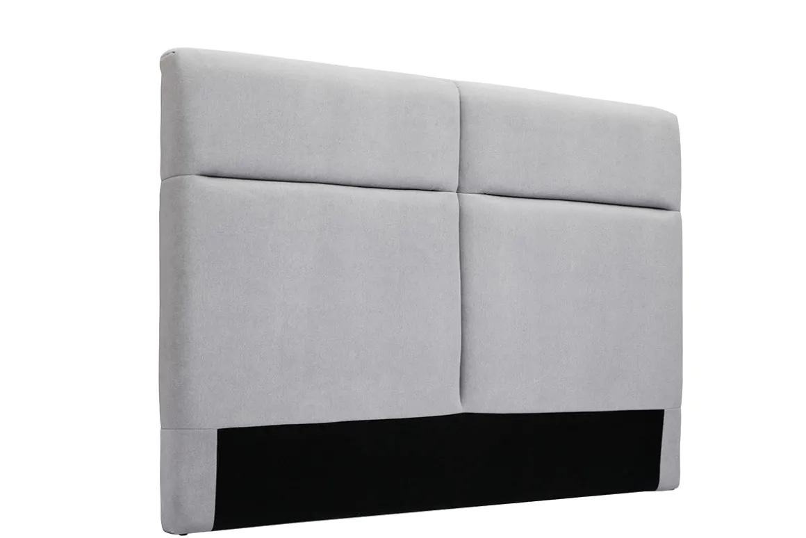 Miliboo Tête De Lit-Tête de lit à poser en tissu effet velours gris L164 cm CHELSEA