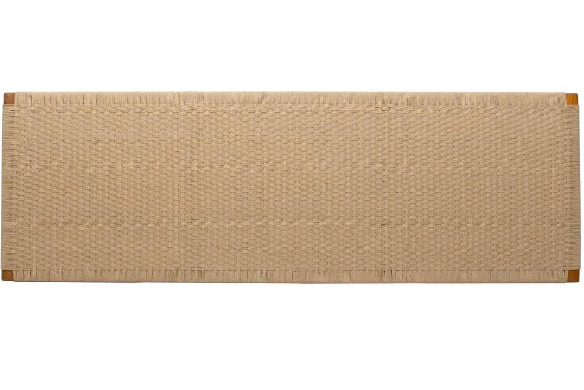 Miliboo Tête De Lit-Tête de lit à suspendre en bois teck massif et corde de papier tressée L165 cm FLAKA