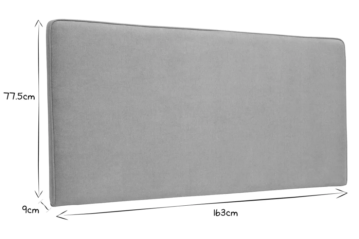 Miliboo Tête De Lit-Tête de lit à suspendre en tissu effet velours gris L160 cm LILY