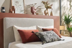 Miliboo Tête De Lit-Tête de lit à suspendre en tissu effet velours gris L180 cm LILY