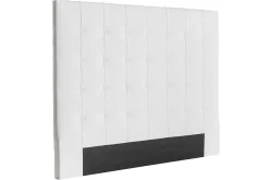 Miliboo Tête De Lit-Tête de lit capitonnée blanc cassé 160 cm HALCIONA