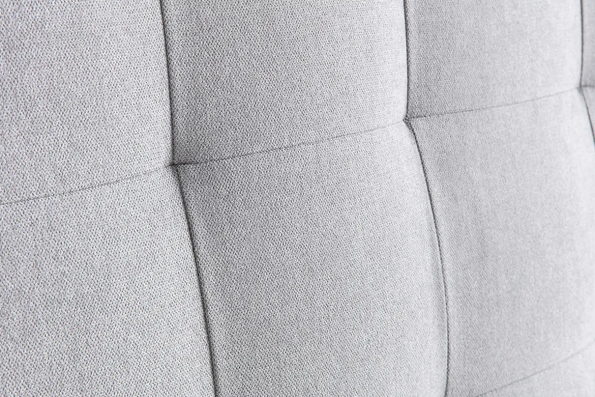 Miliboo Tête De Lit-Tête de lit capitonnée en tissu gris L160 cm HALCIONA