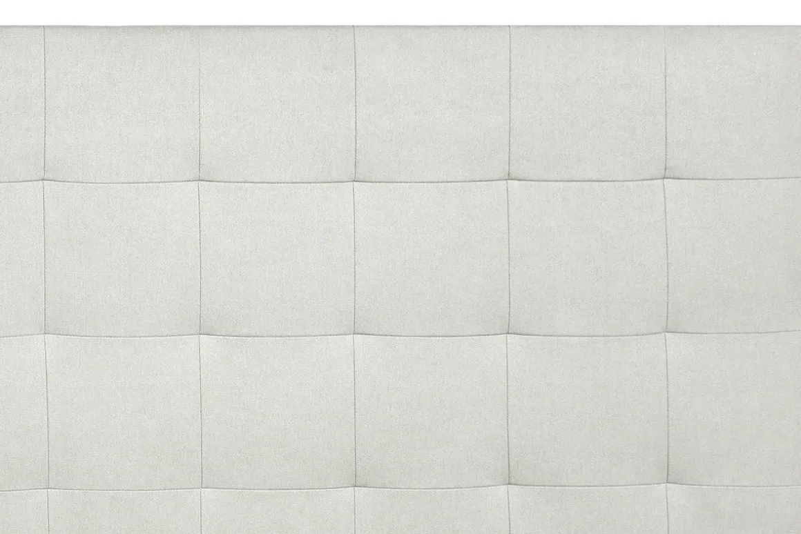 Miliboo Tête De Lit-Tête de lit capitonnée en tissu beige clair naturel L180 cm HALCIONA