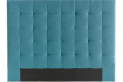 Miliboo Tête De Lit-Tête de lit capitonnée en tissu bleu canard L160 cm HALCIONA