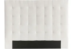 Miliboo Tête De Lit-Tête de lit capitonnée en tissu beige clair naturel L140 cm HALCIONA