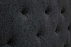 Miliboo Tête De Lit-Tête de lit capitonnée en tissu gris foncé L140 cm ENGUERRAND