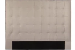 Miliboo Tête De Lit-Tête de lit capitonnée en tissu velours taupe L180 cm HALCIONA