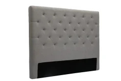 Miliboo Tête De Lit-Tête de lit capitonnée en tissu gris clair L140 cm ENGUERRAND