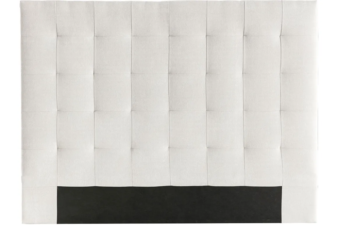 Miliboo Tête De Lit-Tête de lit capitonnée en tissu beige clair naturel L160 cm HALCIONA