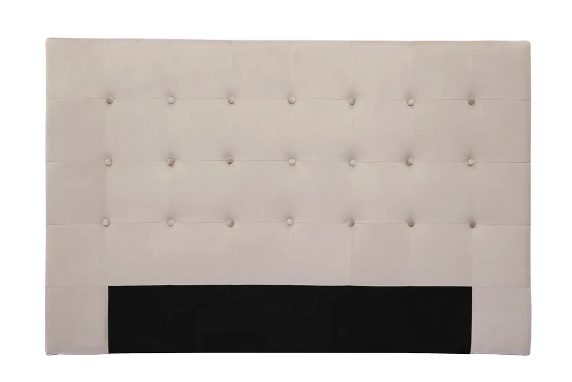 Miliboo Tête De Lit-Tête de lit capitonnée en tissu velours taupe L170 cm LUTECE