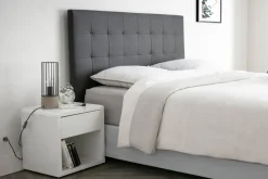 Miliboo Tête De Lit-Tête de lit capitonnée gris foncé L160 cm HALCIONA