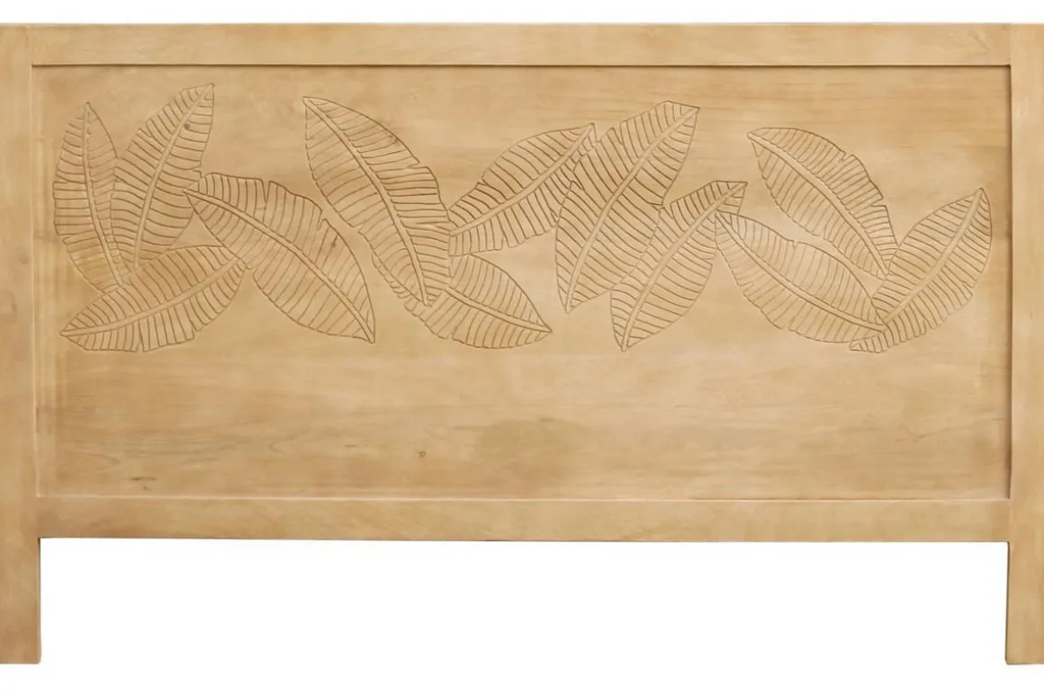 Miliboo Tête De Lit-Tête de lit en bois manguier massif gravé L165 cm VIBES