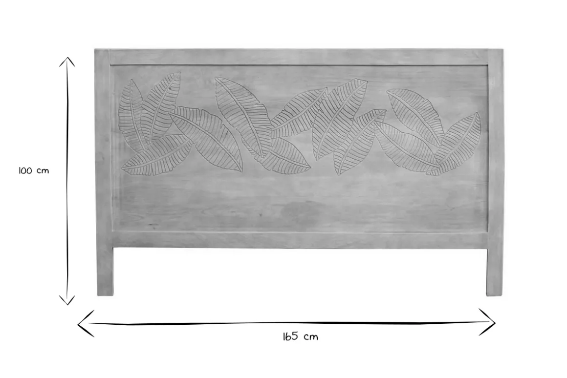 Miliboo Tête De Lit-Tête de lit en bois manguier massif gravé L165 cm VIBES