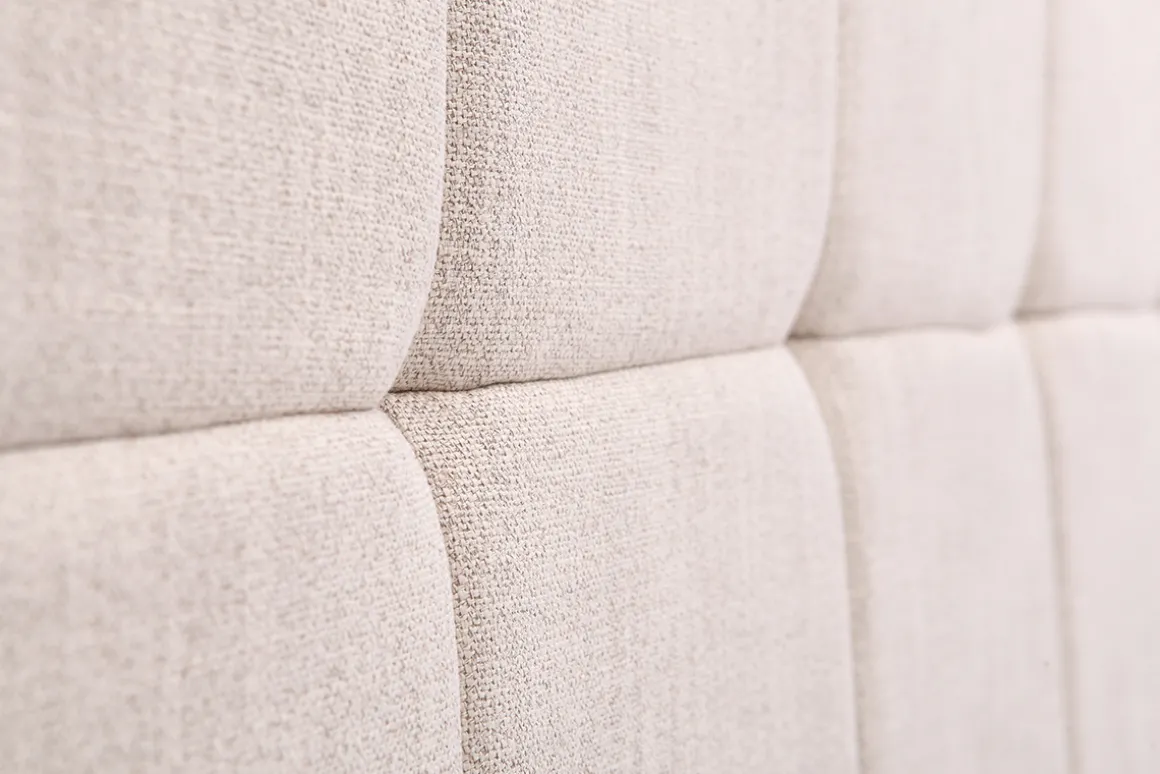 Miliboo Tête De Lit-Tête de lit en tissu beige crème L160 cm CLOVIS