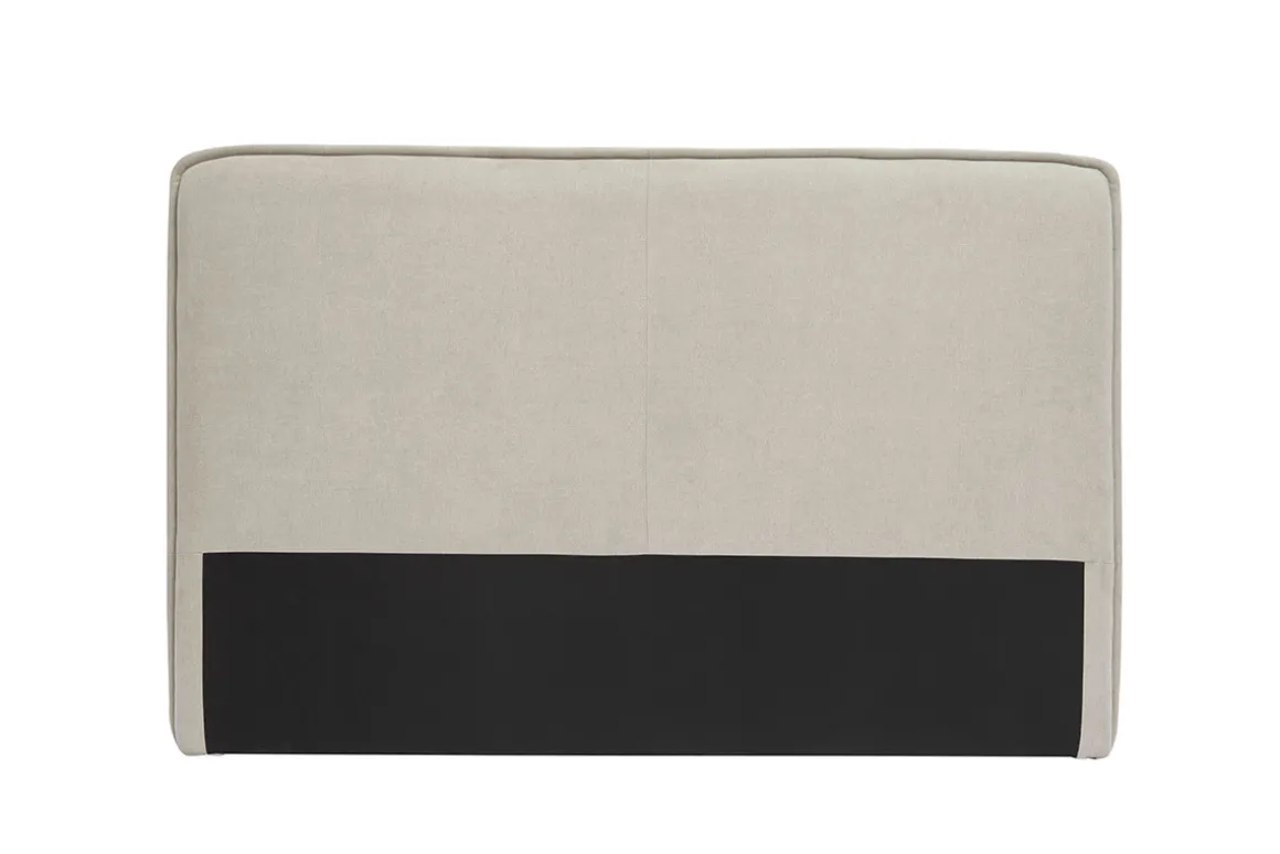Miliboo Tête De Lit-Tête de lit en tissu effet velours beige naturel L175 cm MARCIA