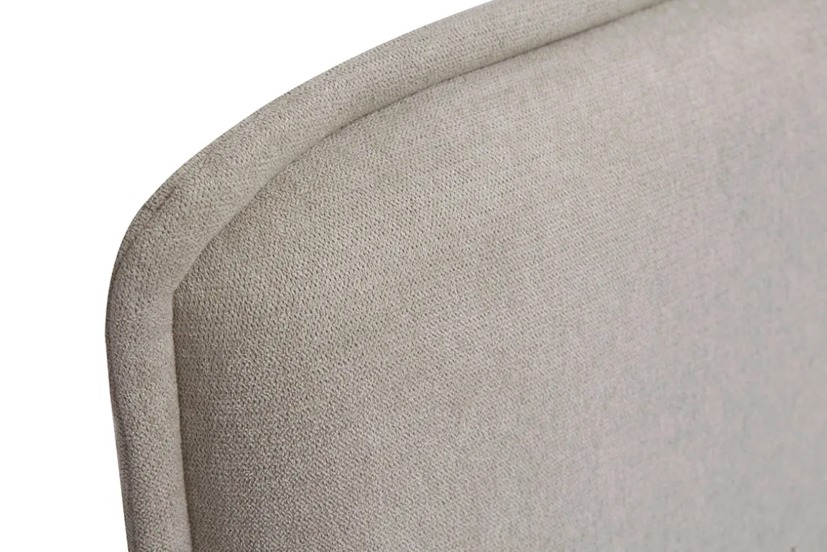 Miliboo Tête De Lit-Tête de lit en tissu effet velours beige naturel L175 cm MARCIA