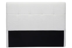 Miliboo Tête De Lit-Tête de lit en tissu effet laine bouclée blanc L160 cm CLOVIS