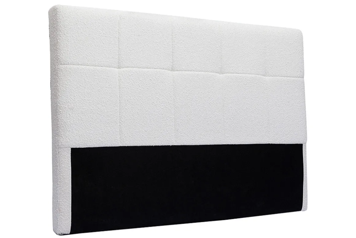 Miliboo Tête De Lit-Tête de lit en tissu effet laine bouclée blanc L160 cm CLOVIS