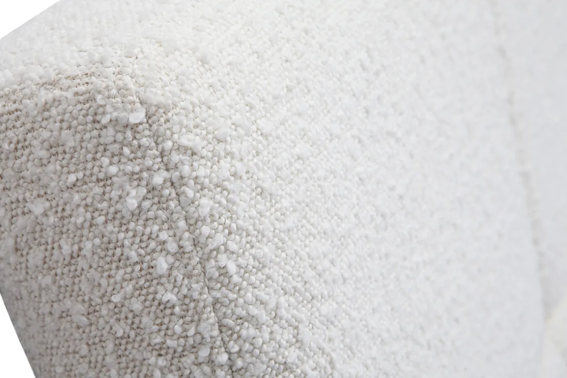 Miliboo Tête De Lit-Tête de lit en tissu effet laine bouclée blanc L160 cm CLOVIS