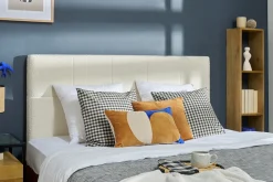 Miliboo Tête De Lit-Tête de lit en tissu effet laine bouclée blanc L160 cm CLOVIS