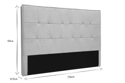 Miliboo Tête De Lit-Tête de lit en tissu gris L170 cm SUKA